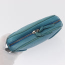 BOTTEGA VENETA INTRECCIATO Pouch Leather Blue 142001 Auth 165548-5