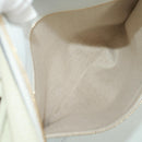 LOEWE Anagram Amazona 36 Hand Bag Leather White Gold Auth 165549V-24