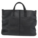 BOTTEGA VENETA INTRECCIATO Hand Bag Leather Black Auth 165550-2