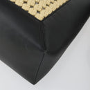 Stella MacCartney Shoulder Bag Straw Leather Beige Gold Auth 165555-9