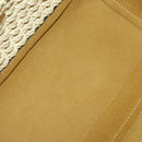 Stella MacCartney Shoulder Bag Straw Leather Beige Gold Auth 165555-10
