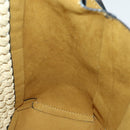 Stella MacCartney Shoulder Bag Straw Leather Beige Gold Auth 165555-18
