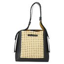Stella MacCartney Shoulder Bag Straw Leather Beige Gold Auth 165555-13