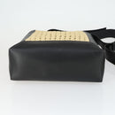 Stella MacCartney Shoulder Bag Straw Leather Beige Gold Auth 165555-5