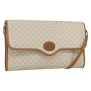 GUCCI Micro GG Supreme Shoulder Bag PVC Beige Gold Auth 165558-1