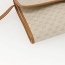 GUCCI Micro GG Supreme Shoulder Bag PVC Beige Gold Auth 165558-14