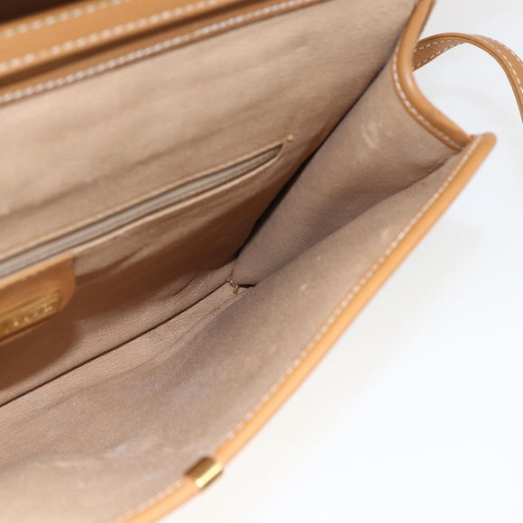 GUCCI Micro GG Supreme Shoulder Bag PVC Beige Gold Auth 165558