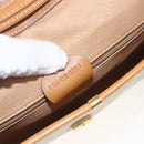 GUCCI Micro GG Supreme Shoulder Bag PVC Beige Gold Auth 165558-12