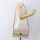 GUCCI Micro GG Supreme Shoulder Bag PVC Beige Gold Auth 165558-24