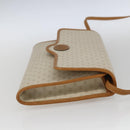 GUCCI Micro GG Supreme Shoulder Bag PVC Beige Gold Auth 165558-4