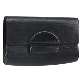 LOUIS VUITTON Epi Chaillot Clutch Bag Black M52542 LV Auth 165559