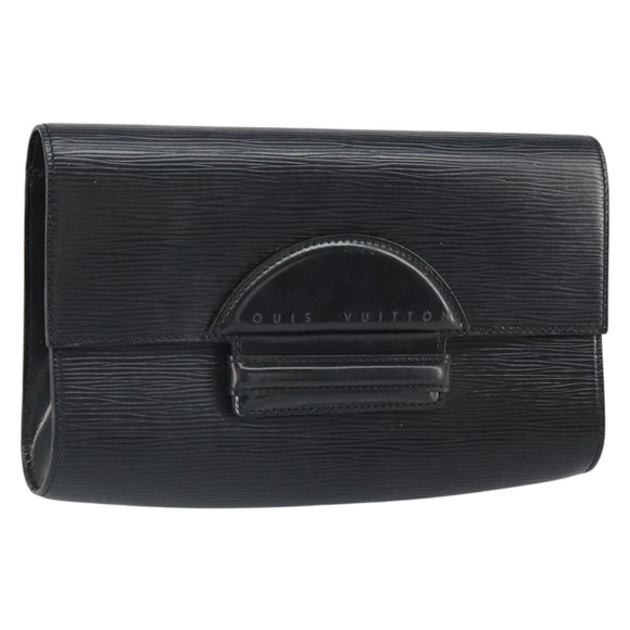 LOUIS VUITTON Epi Chaillot Clutch Bag Black M52542 LV Auth 165559