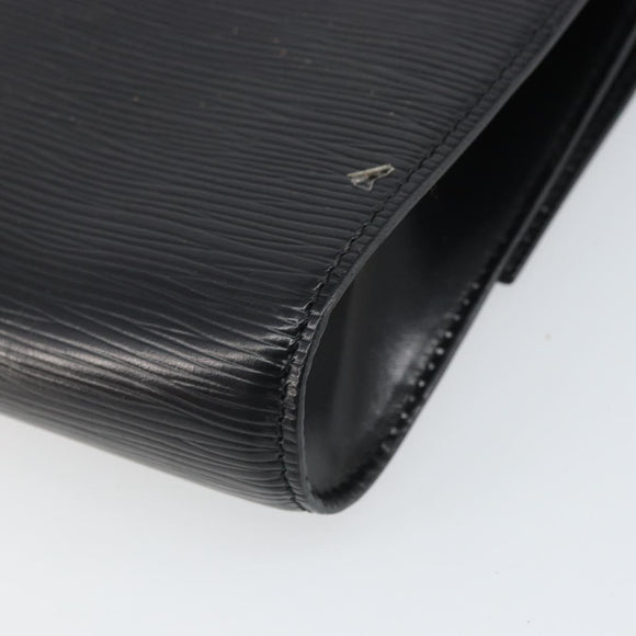 LOUIS VUITTON Epi Chaillot Clutch Bag Black M52542 LV Auth 165559