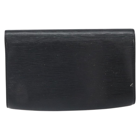 LOUIS VUITTON Epi Chaillot Clutch Bag Black M52542 LV Auth 165559