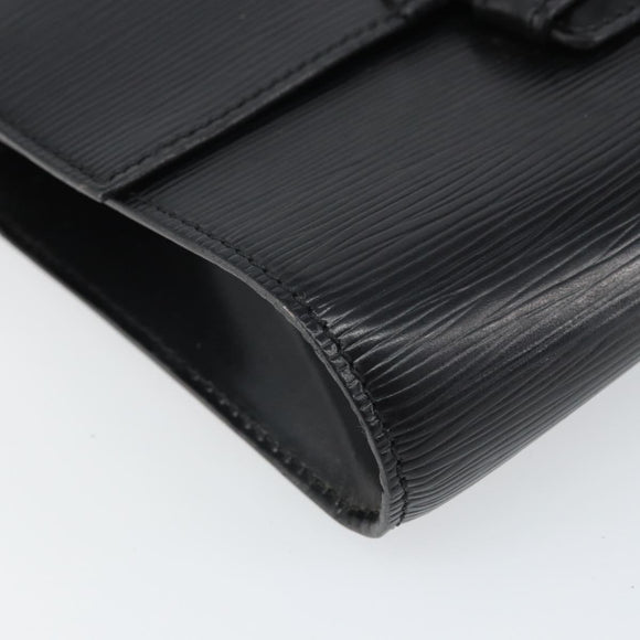LOUIS VUITTON Epi Chaillot Clutch Bag Black M52542 LV Auth 165559