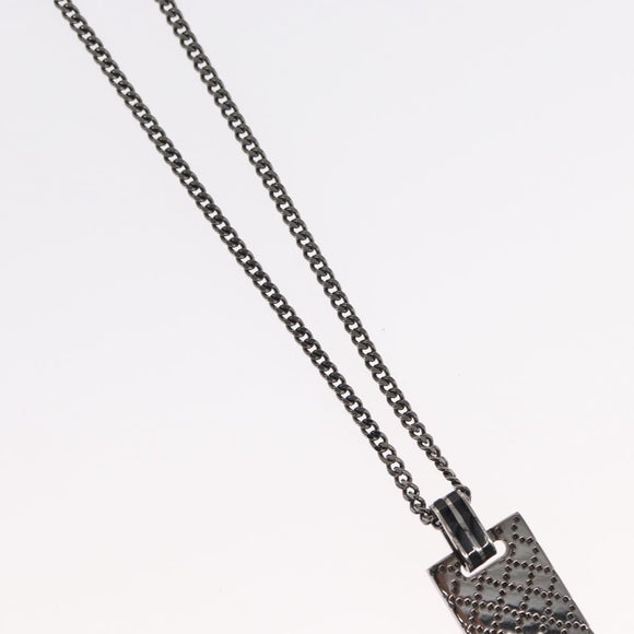 GUCCI Diamante Necklace Ag925 Black Auth 165563