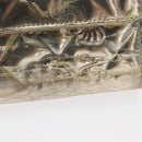 CHANEL Icon line Wallet Patent leather Gold CC Auth 165564-3