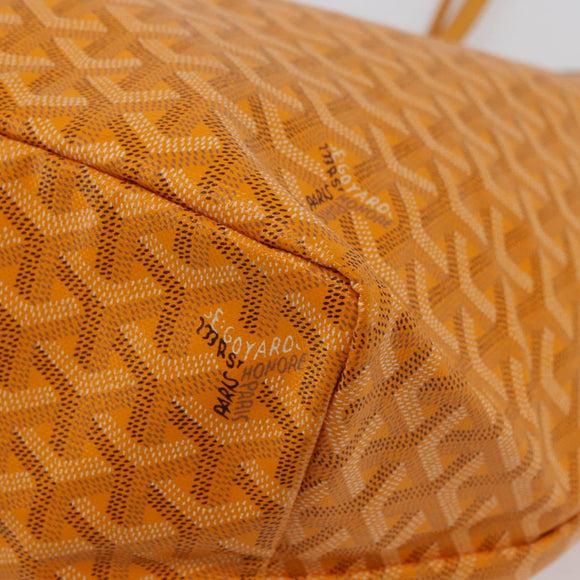 GOYARD Herringbone Saint Louis GM Tote Bag PVC Yellow Auth 165566SM