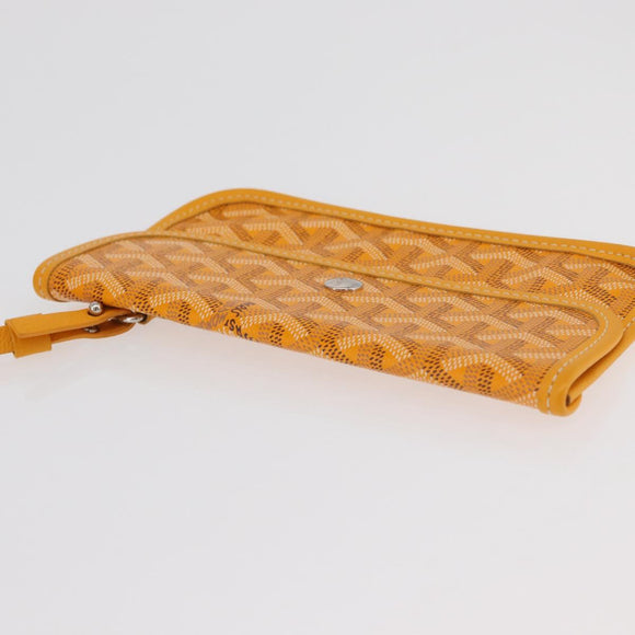 GOYARD Herringbone Saint Louis GM Tote Bag PVC Yellow Auth 165566SM