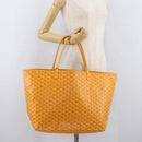 GOYARD Herringbone Saint Louis GM Tote Bag PVC Yellow Auth 165566SM-26