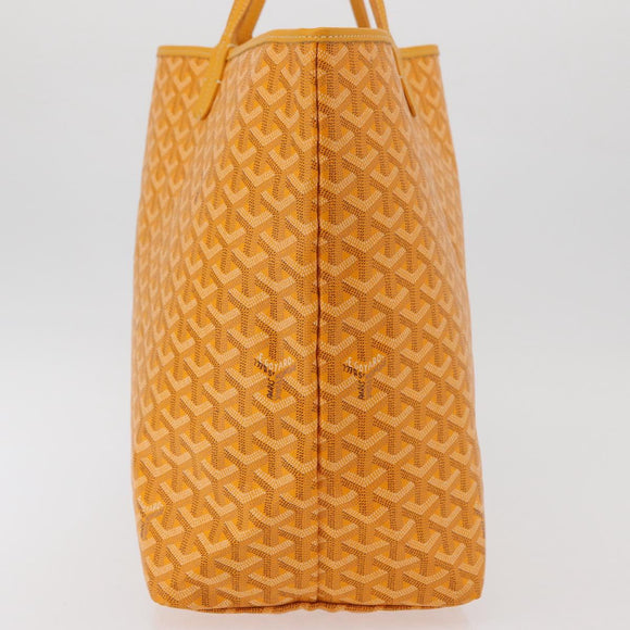 GOYARD Herringbone Saint Louis GM Tote Bag PVC Yellow Auth 165566SM