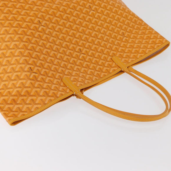 GOYARD Herringbone Saint Louis GM Tote Bag PVC Yellow Auth 165566SM