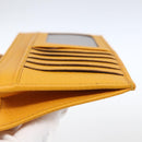 Salvatore Ferragamo Gancini Long Wallet Leather Yellow Silver Auth 165569-20