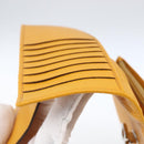 Salvatore Ferragamo Gancini Long Wallet Leather Yellow Silver Auth 165569-24