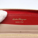 Salvatore Ferragamo Gancini Long Wallet Leather Red Gold Auth 165570-14