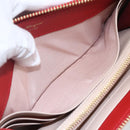 Salvatore Ferragamo Gancini Long Wallet Leather Red Gold Auth 165570-16