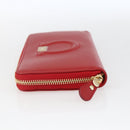 Salvatore Ferragamo Gancini Long Wallet Leather Red Gold Auth 165570-4