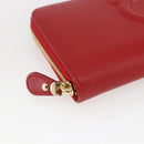 Salvatore Ferragamo Gancini Long Wallet Leather Red Gold Auth 165570-9