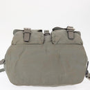 PRADA Backpack Nylon Gray Silver Auth 165573-5