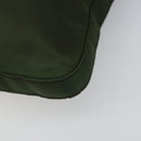 PRADA Shoulder Bag Nylon Khaki Silver Auth 165575-9