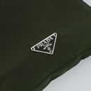 PRADA Shoulder Bag Nylon Khaki Silver Auth 165575-17