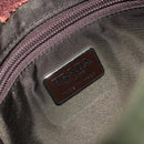 PRADA Shoulder Bag Nylon Khaki Silver Auth 165575-18