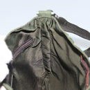 PRADA Shoulder Bag Nylon Khaki Silver Auth 165575-19