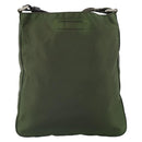 PRADA Shoulder Bag Nylon Khaki Silver Auth 165575-13