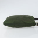 PRADA Shoulder Bag Nylon Khaki Silver Auth 165575-3