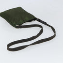PRADA Shoulder Bag Nylon Khaki Silver Auth 165575-7