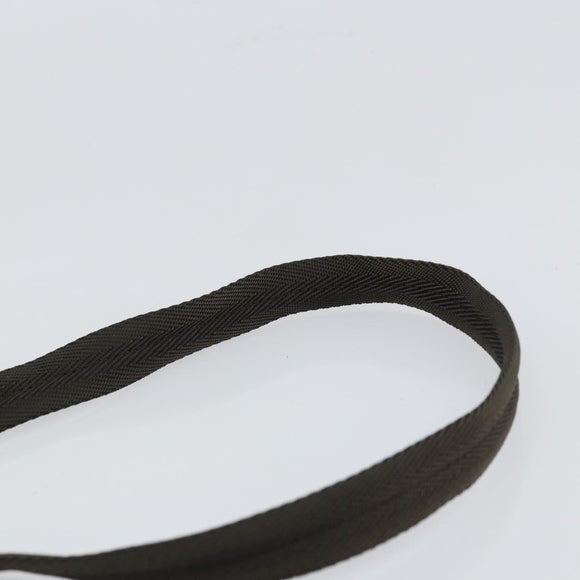 PRADA Shoulder Bag Nylon Khaki Silver Auth 165575