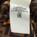 FENDI Zucca Canvas Dragonite Shirt Silk Brown Black FS1262 Auth 165604SM-16