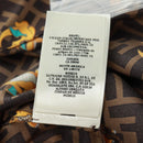 FENDI Zucca Canvas Dragonite Shirt Silk Brown Black FS1262 Auth 165604SM-17