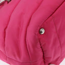 PRADA Hand Bag Nylon Pink Silver Auth 165606-15