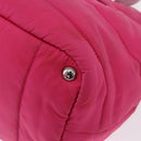 PRADA Hand Bag Nylon Pink Silver Auth 165606-16