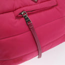 PRADA Hand Bag Nylon Pink Silver Auth 165606-18
