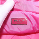 PRADA Hand Bag Nylon Pink Silver Auth 165606-19