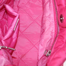PRADA Hand Bag Nylon Pink Silver Auth 165606-10