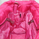 PRADA Hand Bag Nylon Pink Silver Auth 165606-21