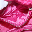PRADA Hand Bag Nylon Pink Silver Auth 165606-24